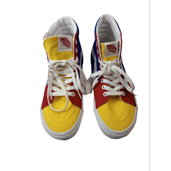 Vans Off The Wall High Top Skateboard Shoes Multicolor US Size Men 5.5 - Women 7 - Picture 1 of 7